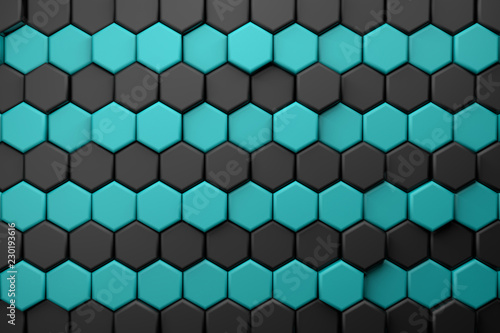 CGI 3d hexagonal wallpaper background 