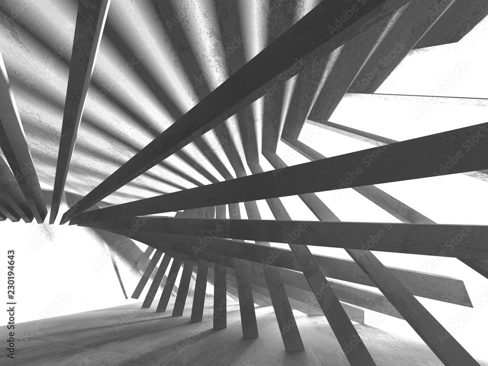 Naklejka premium Abstract geometric concrete architecture background
