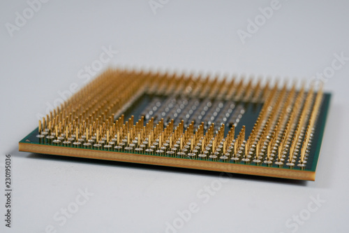 processor chip. PGA IC chip photo