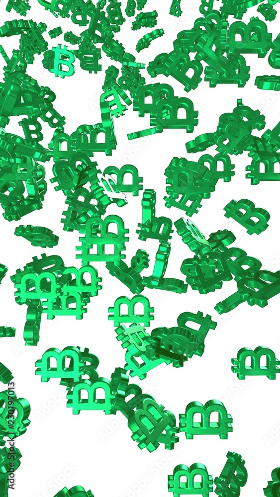 Digital currency symbol Bitcoin on a white background. Fall of bitcoin. Cryptocurrency graph on virtual screen. Business, Finance and technology concept. 3D illustration Digital currency symbol Bitcoin on a white background. Fall of bitcoin. Cryptocurrency graph on virtual screen. Business, Finance and technology concept. 3D illustration