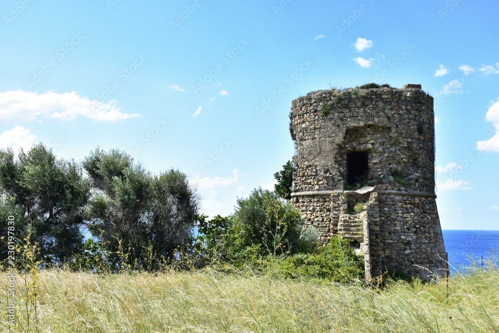 Torre di Joppolo watch tower in Calabria near Nicotera village
