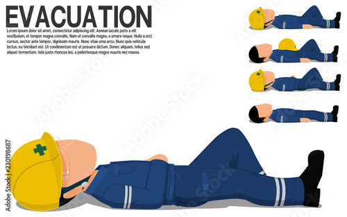 Isolated victim on transparent background