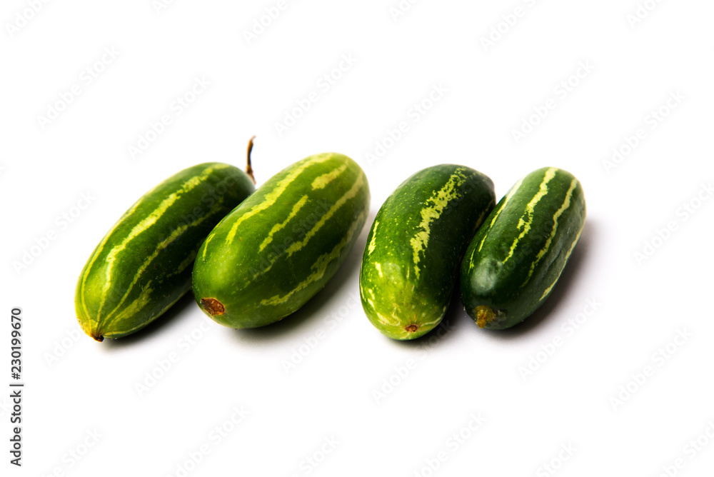 Pointed gourd vegetables on white background Pointed gourd vegetables on white background