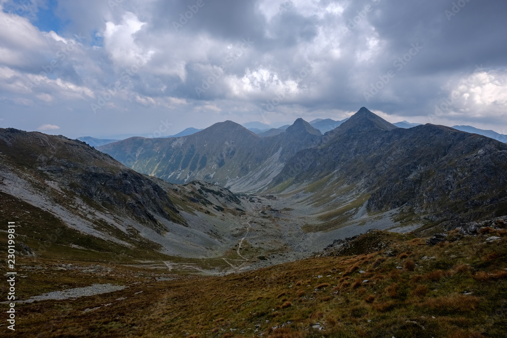 mountain panorama from top of Banikov peak in Slovakian Tatra mountains mountain panorama from top of Banikov peak in Slovakian Tatra mountains