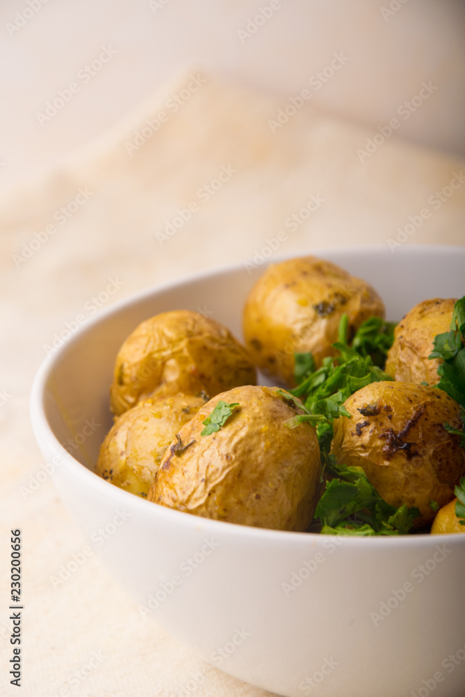 delicious and tasty baked potatoes with greens delicious and tasty baked potatoes with greens