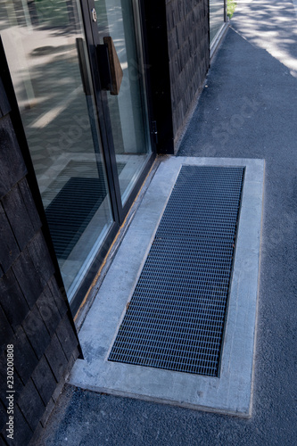 Trench drain before door 