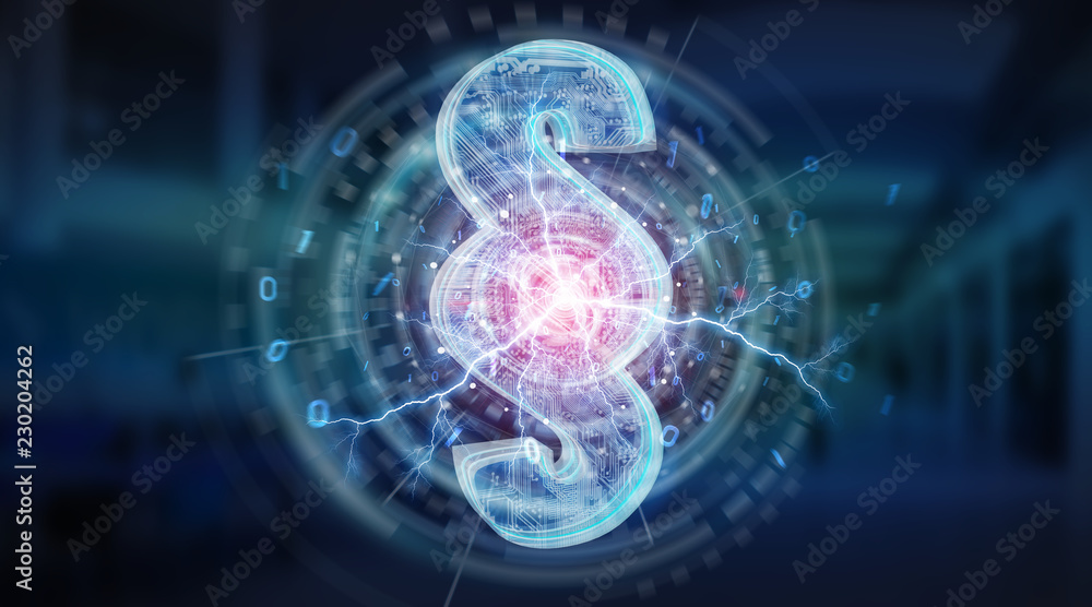 Digital paragraph law symbol background 3D rendering Digital paragraph law symbol background 3D rendering