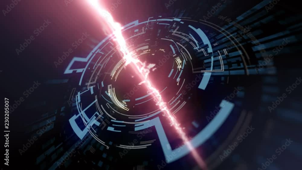 Abstract digital composition. Futuristic HUD. High Tech Concept Element. 3d rendering. 4K, Ultra HD resolution.