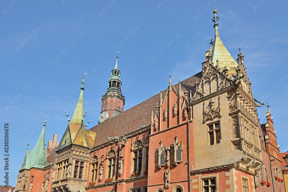 Fototapeta premium Ratusz we Wrocławiu, Polska