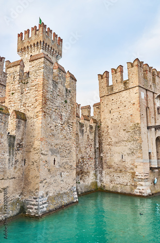 Fortress of "Sirmione" at Lake Garda in Italy