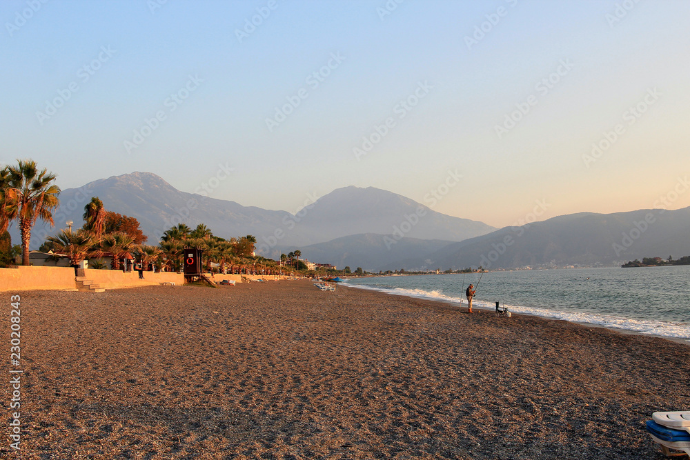 Fototapeta premium the end of the Mediterranean beach season