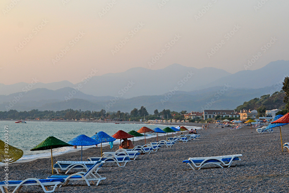 Fototapeta premium the end of the Mediterranean beach season