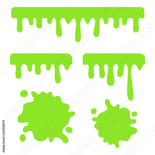 Dripping slime vector. Dripping liquid cartoon snot background