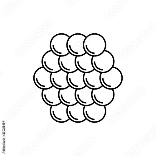 Black caviar icon. Outline illustration of black caviar vector icon for web