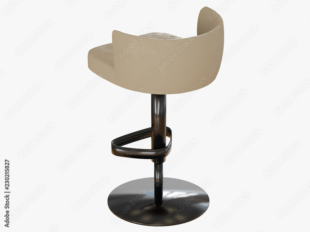 Bar stool on a white background 3d rendering Bar stool on a white background 3d rendering