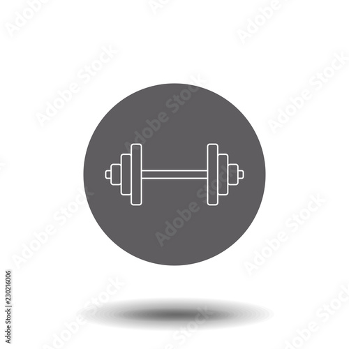 Dumbbell linear icon. Dumbbell concept symbol design. Thin graphic elements vector illustration, outline pattern on a white background, eps 10.