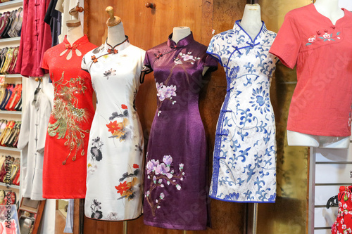 Chinese traditional dress store / cheongsam.