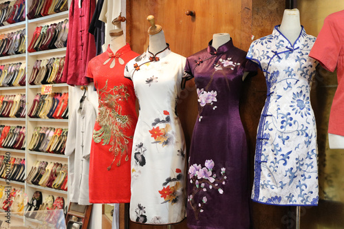 Chinese traditional dress store / cheongsam.