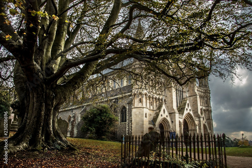 St. Albans Cathedral. Hertfordshire, England, UK