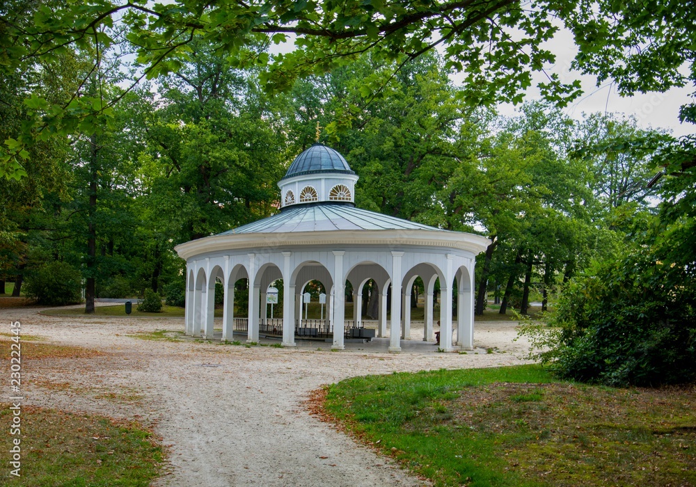 Pavilion of mineral water sping Luisa - small spa town Frantiskovy Lazne (Franzensbad) - Czech Republic