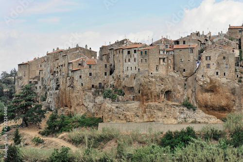 Tufffelsen  Pitigliano  Provinz Grosseto  Toskana  Italien  Europa