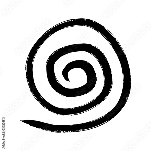 hand drawn black spiral circles