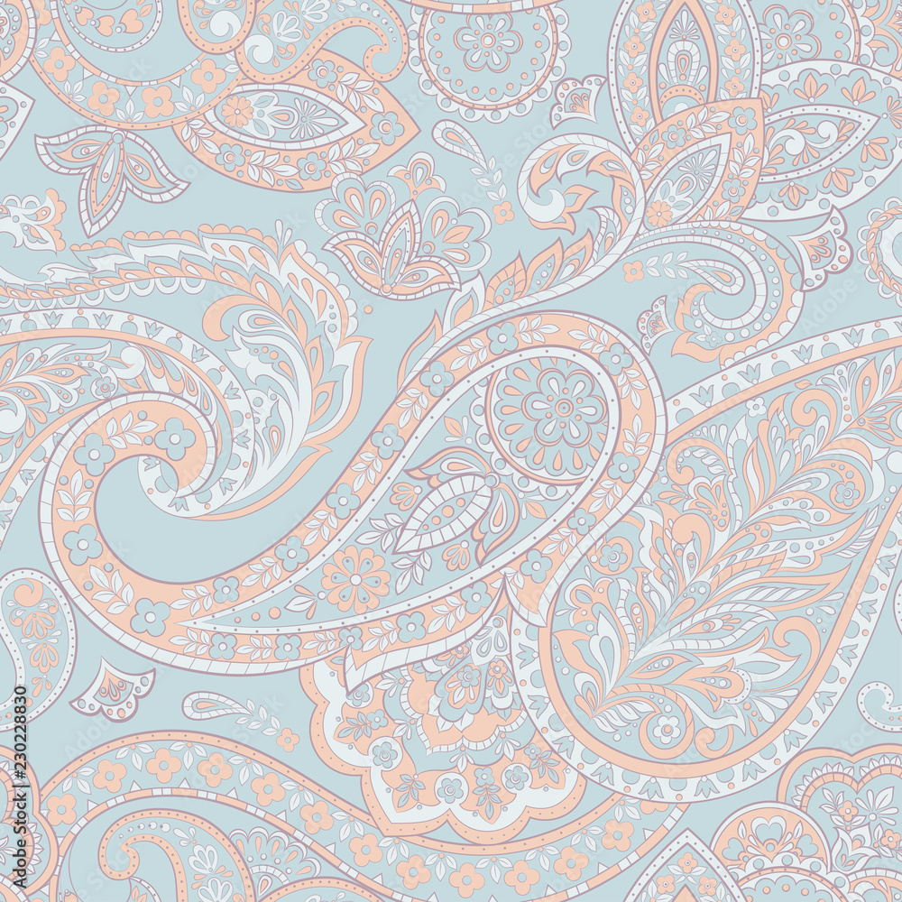 Paisley pattern. seamless vintage floral background