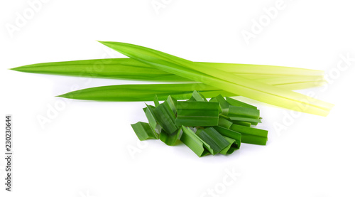 Pandan leaves isolated on white background