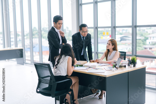 business team people meeting conference discussion corporate in office