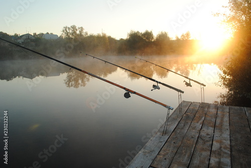 Fishing and sunrise