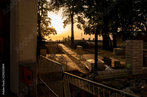 renovation of old town in Tallina at the sunset