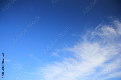 Cirrus cloud and blue sky for background.