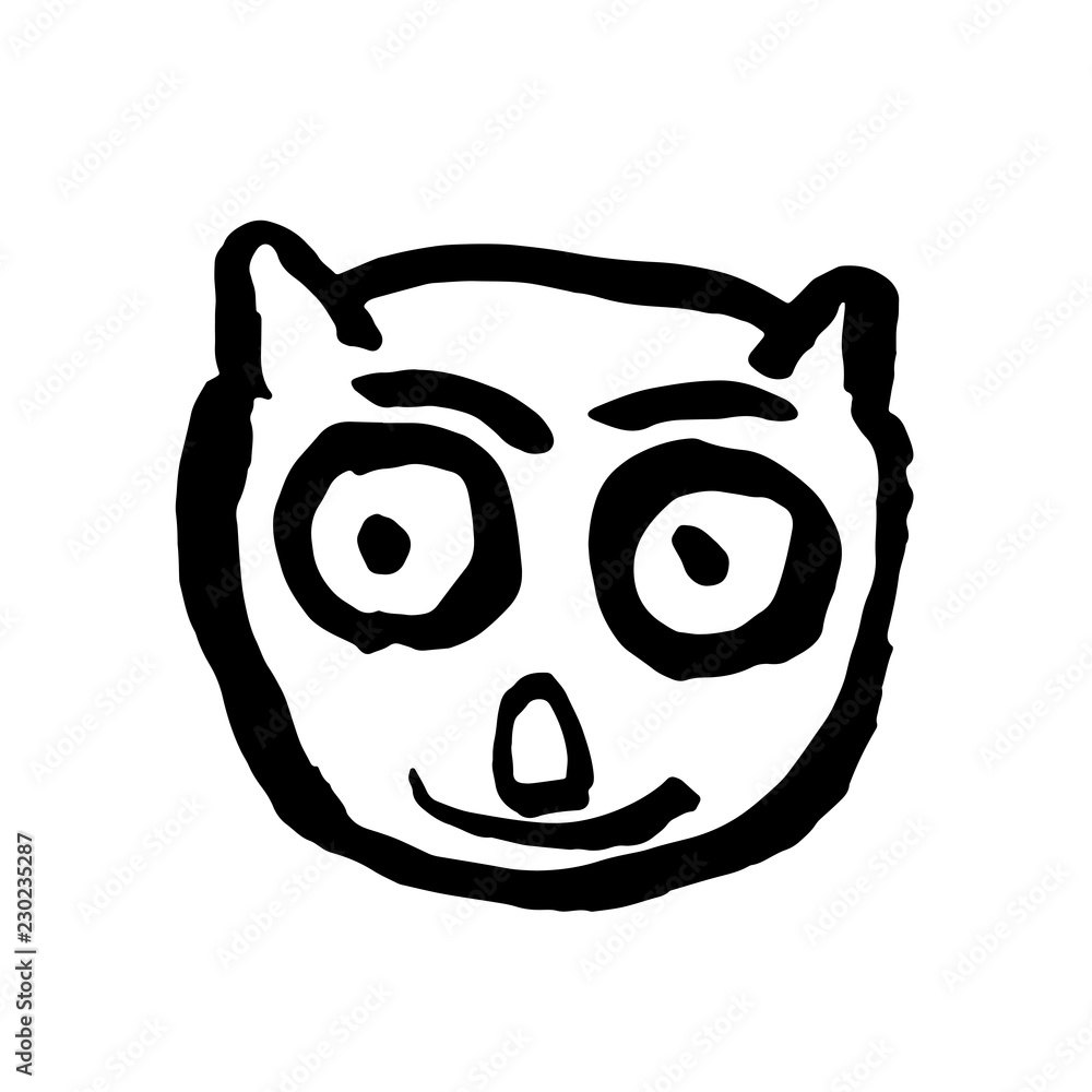 Vector lemur head. Grunge vector illustration. Vector lemur head. Grunge vector illustration.