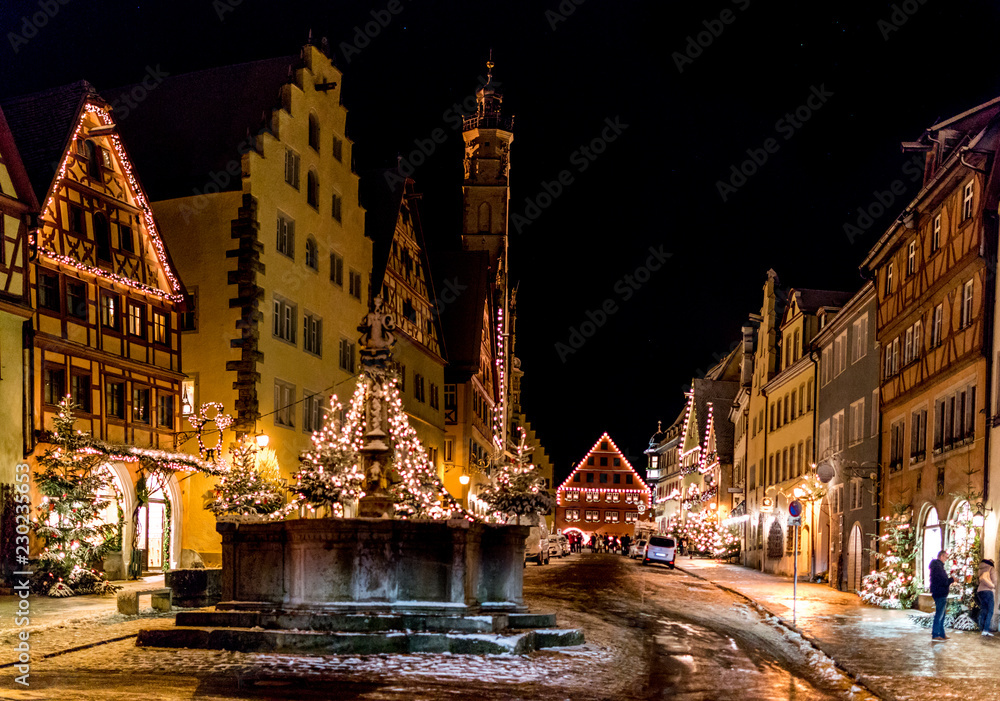 Christmas Eve in Rothenburg, Germany