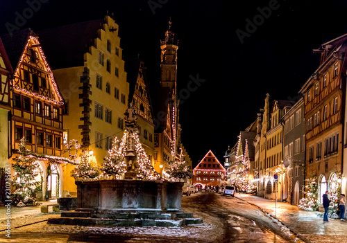 Christmas Eve in Rothenburg, Germany photo