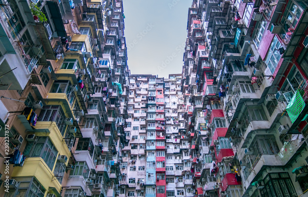 Dense residential building in Hong Kong