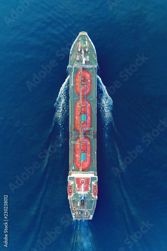 Ship tanker gas LPG top speed on the sea for transportation.