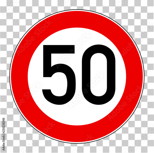 Verkehrsschild 50 km/h