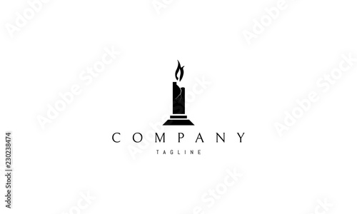 Candle vector logo image