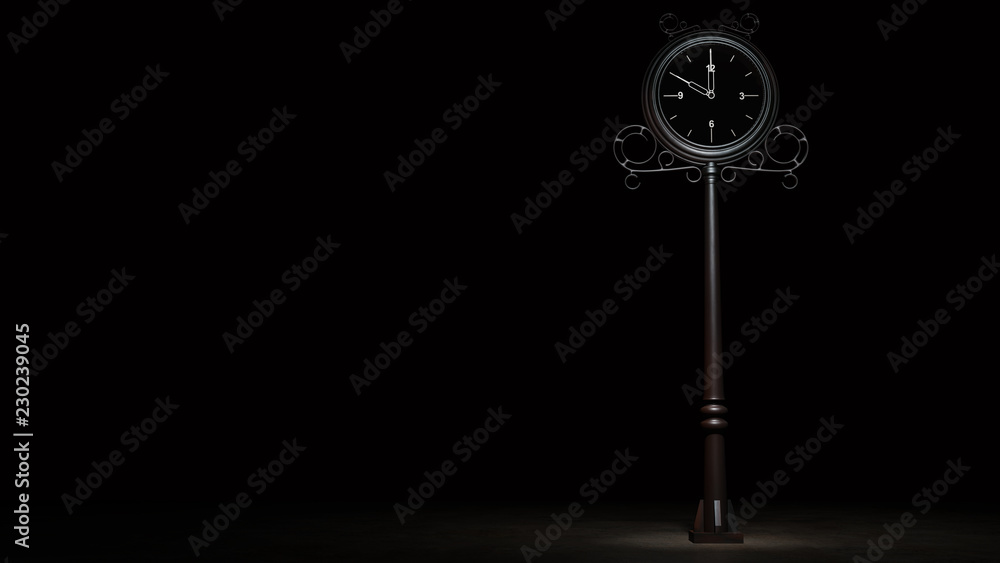Obraz premium Street clock 3d rendering
