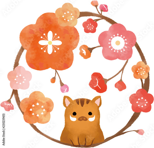 梅　亥　円　イラスト