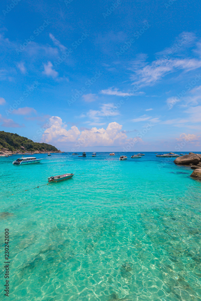 Beautiful natural place at Similan Island N8 and tourist attraction in the holiday or summer.