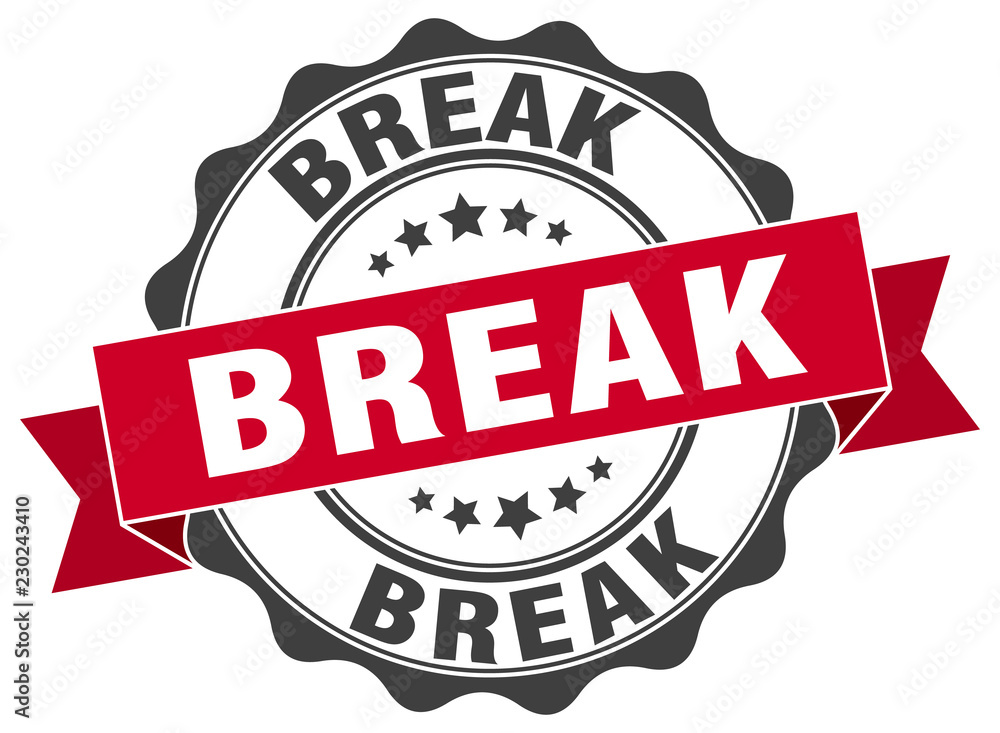 Obraz premium break stamp. sign. seal