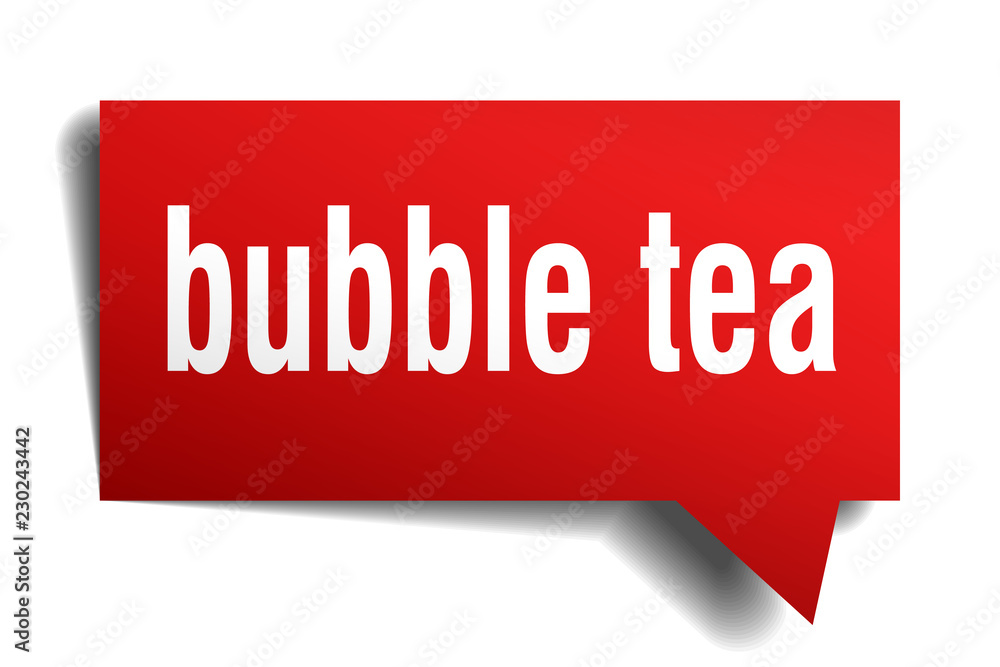bubble tea red 3d speech bubble bubble tea red 3d speech bubble