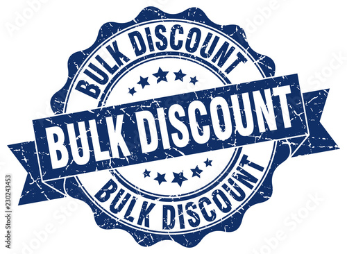 bulk discount stamp. sign. seal