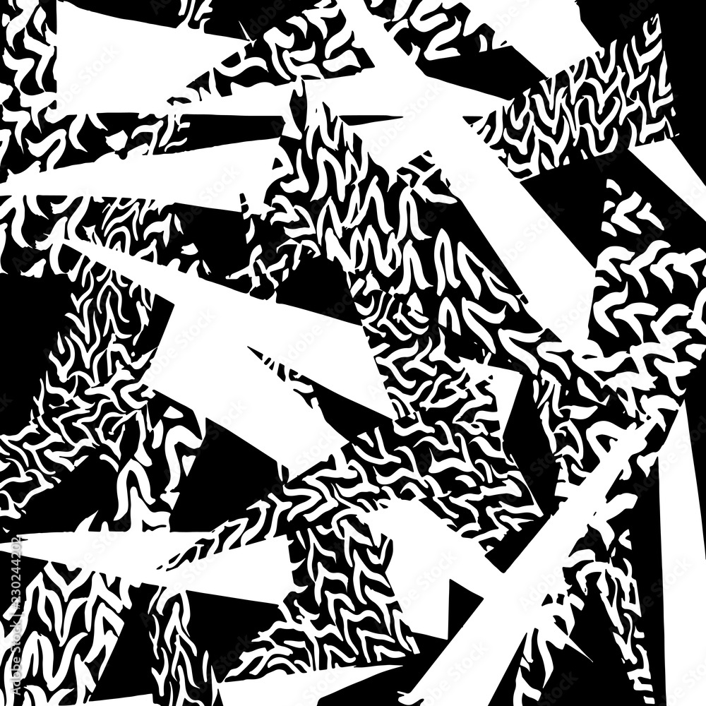 Fototapeta premium White and black grunge pattern. Background. Brush. Vector.