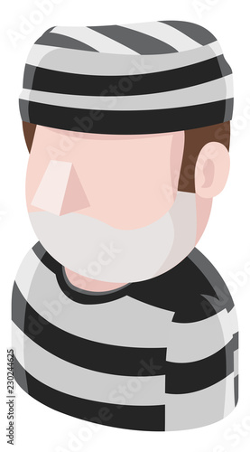 A Prisoner man avatar cartoon person icon emoji