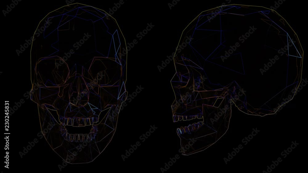 4K Crystal Skulls Loop with Transparent Background Comic 4K Crystal Skulls Loop with Transparent Background Comic