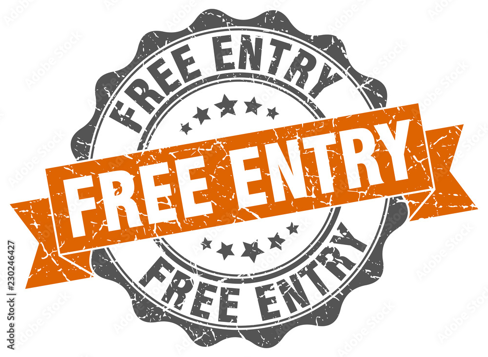 Obraz premium free entry stamp. sign. seal