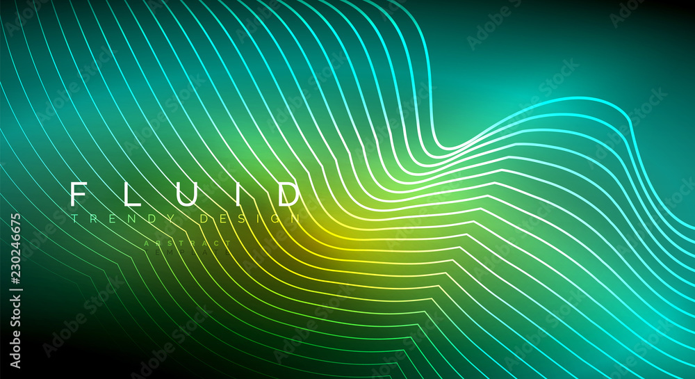 Digital flowing wave particles abstract background Digital flowing wave particles abstract background